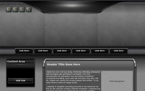 Dark Steel CSS Website Template By ThemeKings.net