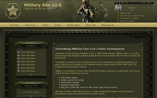 Military v.2.0 Free CSS Website Template By ThemeKings.net