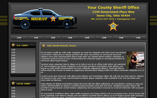 FREE Ohio Sheriff Office Website Template By ThemeKings.net