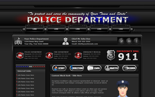 Police Department Website Template Designed By ThemeKings.net