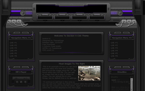 Free CSS Gaming Template Section X - Purple By ThemeKings.net